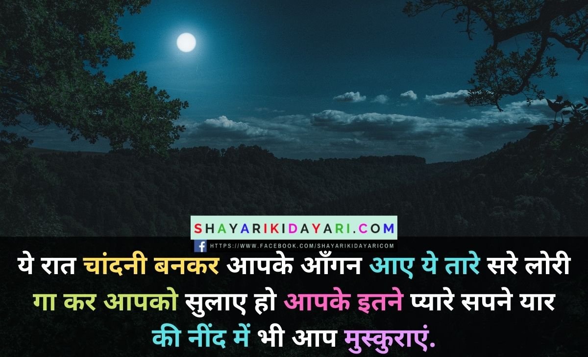 Happy Good Night Wednesday Shayari in Hindi