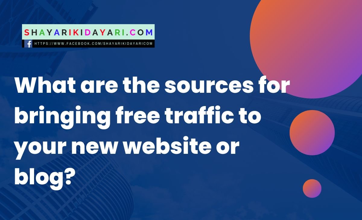 What are the sources for bringing free traffic to your new website or blog?
