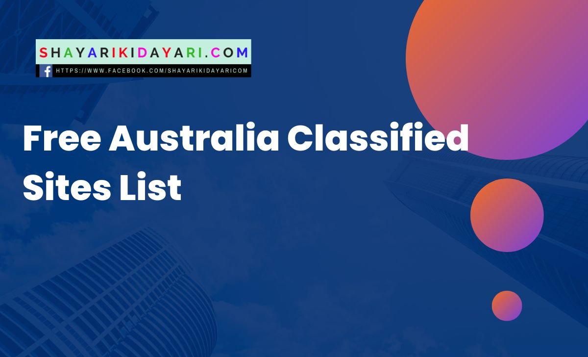Free Australia Classified Sites List