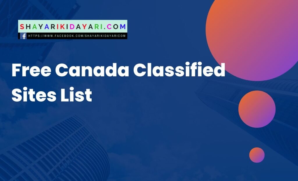 Free Canada Classified Sites List
