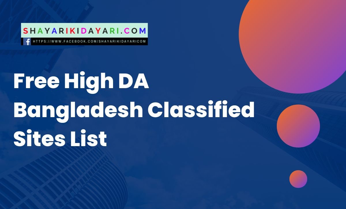 Free High DA Bangladesh Classified Sites List