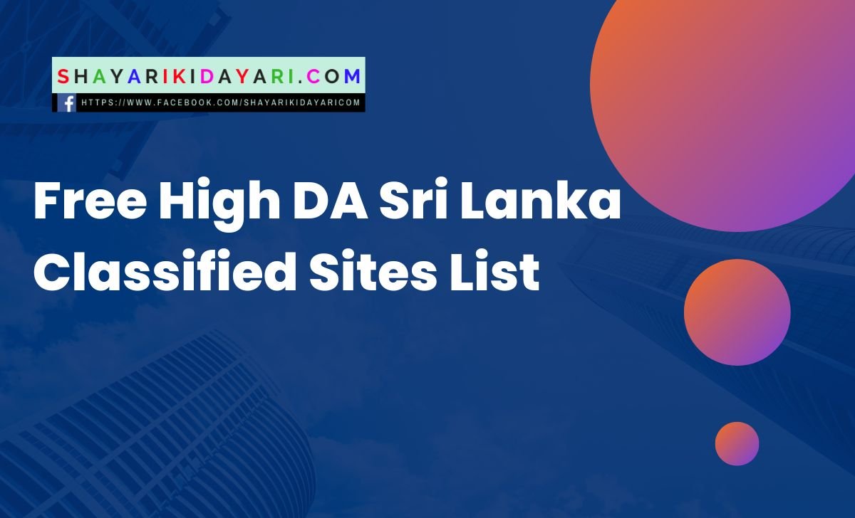 Free High DA Sri Lanka Classified Sites List