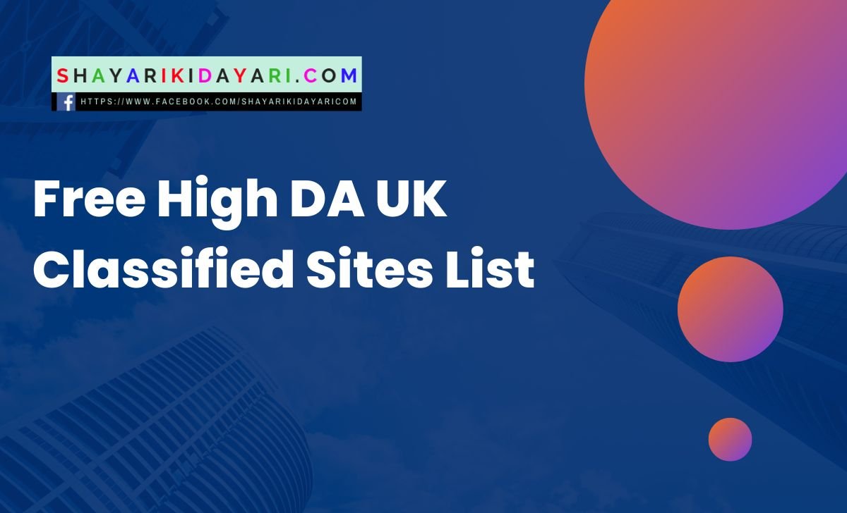 Free High DA UK Classified Sites List