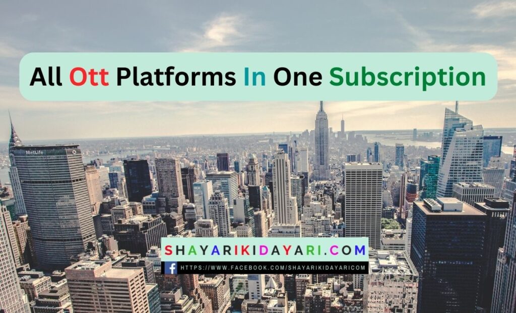 All Ott Platforms In One Subscription